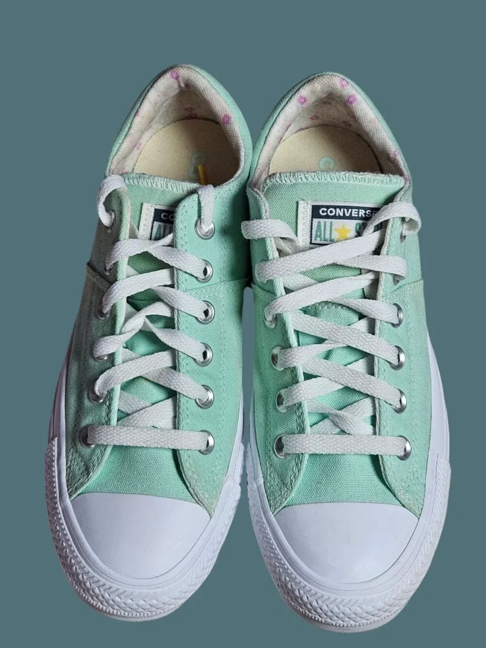 Converse Chuck Taylor Madison Mint Green Low Top Padded Tongue Sneakers Women 9